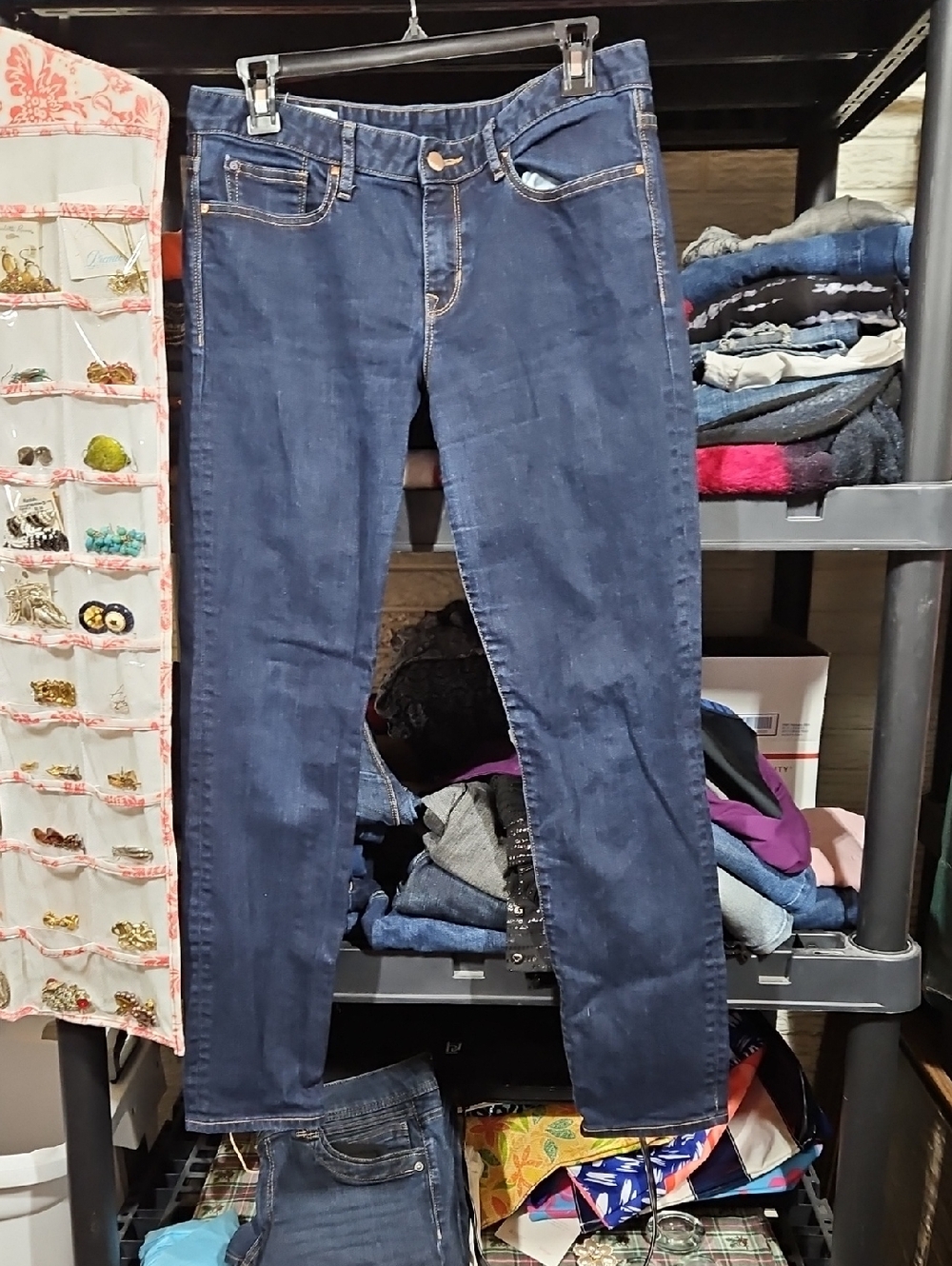 GAP Women's Skinny Jeans in Dark Blue Denim